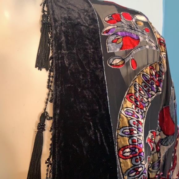 Beaded Boho silk blend, festival boho kimono - Picture 4 of 8